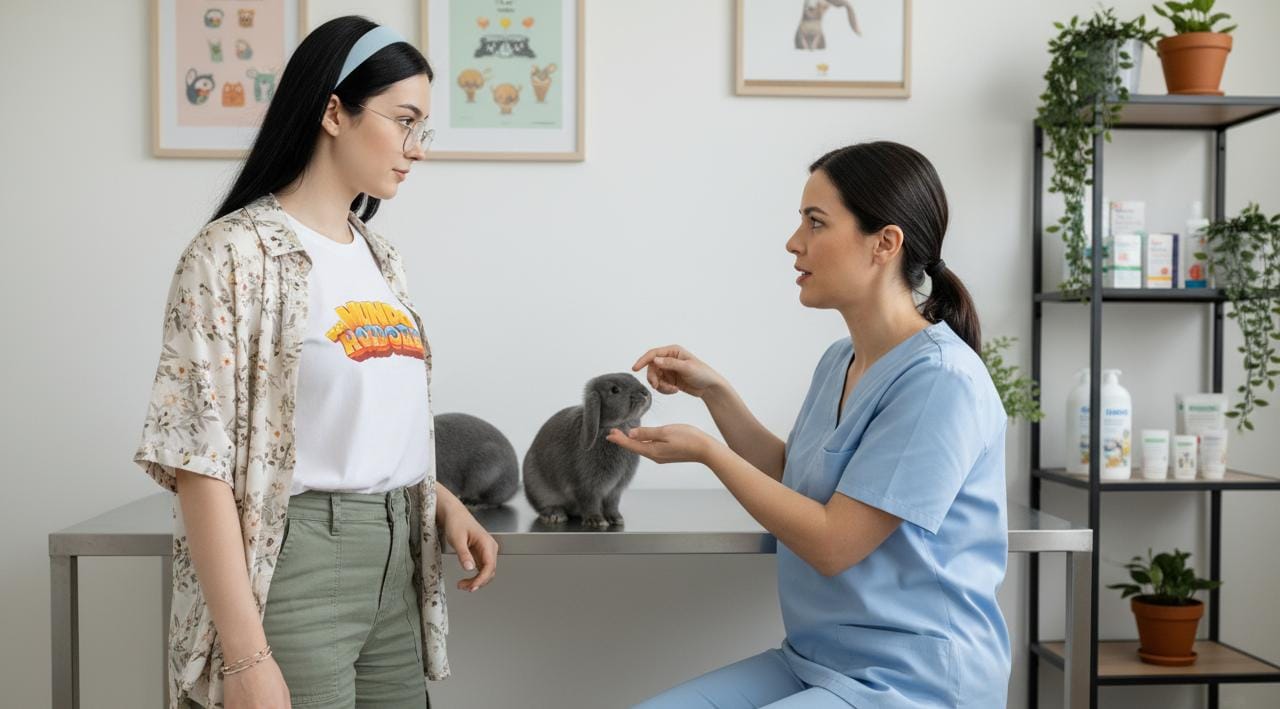 Check-up veterinário para coelhos de estimação
