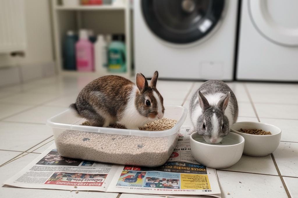 Rotina de Cuidados com Coelhos e Interação